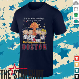 MLB Boston Red Sox Baseball The Peanuts Characters Its The Most Wonderful Time Of The Year T Shirt2