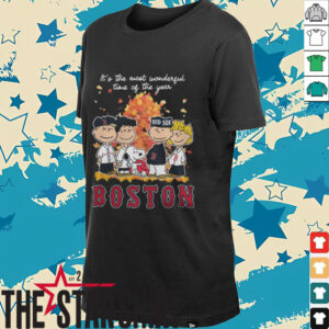 MLB Boston Red Sox Baseball The Peanuts Characters Its The Most Wonderful Time Of The Year T Shirt3