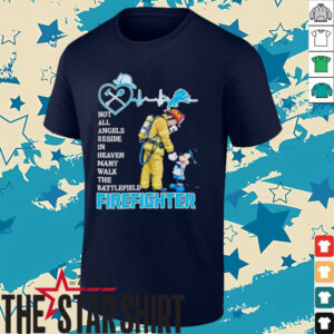 Mickey Mouse Detroit Lions Not All Angels Reside In Heaven Many Walk The Battlefield Firefighter Shirt2
