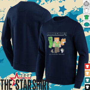 Minecraft Alex And Creeper Let's Explore Together shirt