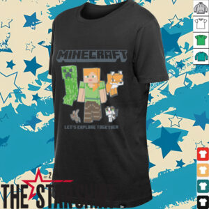 Minecraft Alex And Creeper Let's Explore Together shirt