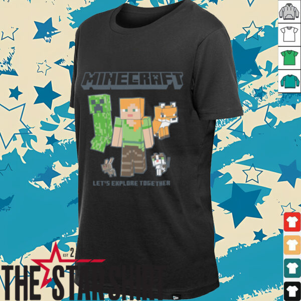 Minecraft Alex And Creeper Let’s Explore Together shirt
