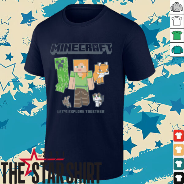 Minecraft Alex And Creeper Let’s Explore Together shirt