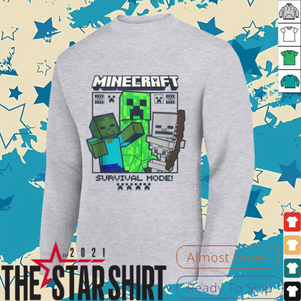 Minecraft Creeper Zombie Skeleton Survival Mode Shirt
