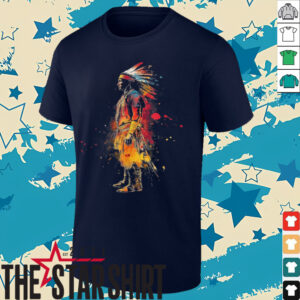 Native American Pride Indian Chief Colourful Artwork T Shirt
