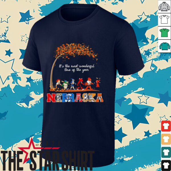 Nebraska Sports Teams Mascot Abbey Road It’s The Most Wonderful Time Of The Year Shirt