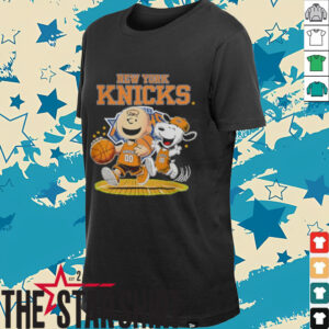 New York Knicks X Charlie Brown And Snoopy Playing Basketball...