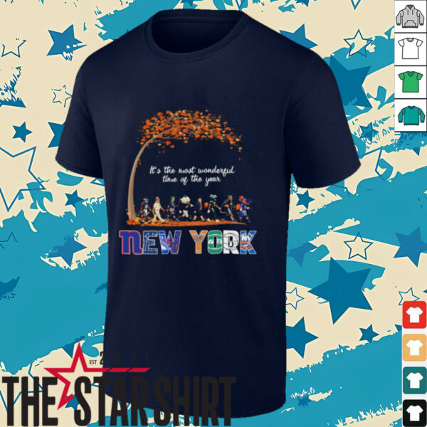 New York Sports Teams Mascot Abbey Road It’s The Most Wonderful Time Of The Year Shirt