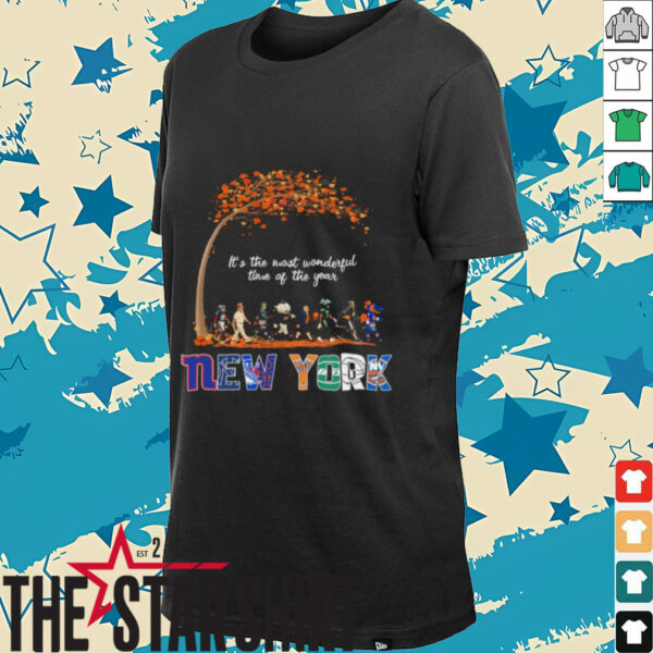 New York Sports Teams Mascot Abbey Road It’s The Most Wonderful Time Of The Year Shirt