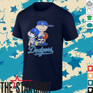 Official Los Angeles Dodgers Peanuts Characters Baseball 2024 Tee Shirt