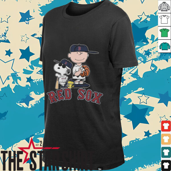 Official Peanuts Characters Boston Red Sox Baseball 2024 Tee Shirt