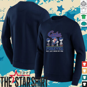 Official Peanuts Characters x Chicago Cubs Forever Not Just When We Win Logo Tee3