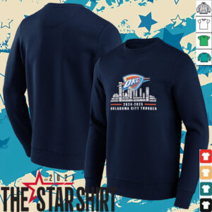 Oklahoma City Thunder 2024 2025 team roster city skyline shirt