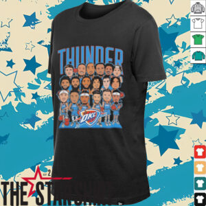 Oklahoma City Thunder 2025 NBA Finals Cartoon roster shirt