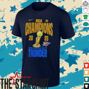 Oklahoma City Thunder Nike NBA Finals Champions Winner Trophy 2025 shirt