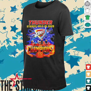Oklahoma City Thunder Strikes Gold in 2025 Champion lightning shirt
