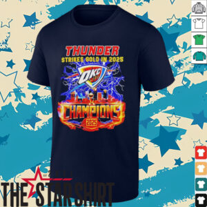 Oklahoma City Thunder Strikes Gold in 2025 Champion lightning shirt