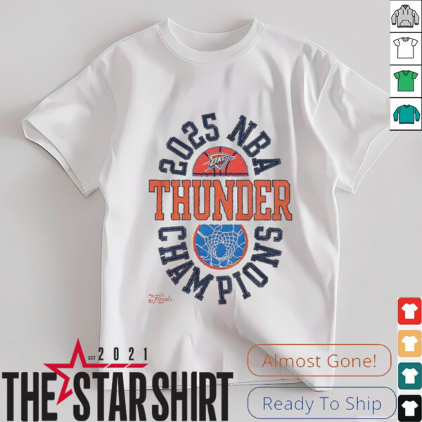 Oklahoma City Thunder Winner Basketball 2025 NBA Finals Champions shirt