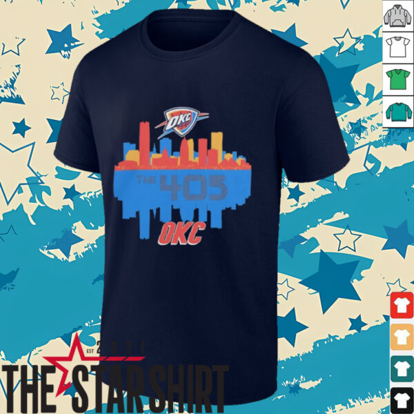 Oklahoma City Thunder the 405 city skyline shirt