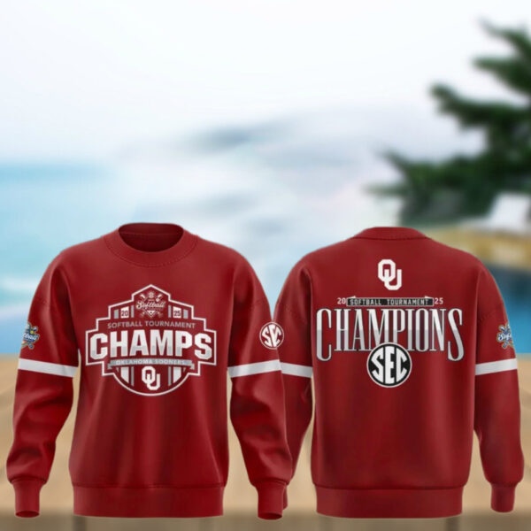 Oklahoma Sooners 2025 SEC Softball Conference Tournament Champions Sweatshirt