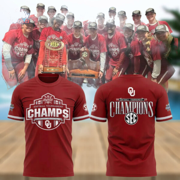 Oklahoma Sooners 2025 SEC Softball Conference Tournament Champions T Shirt