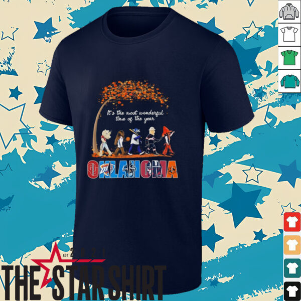 Oklahoma Sports Teams Mascot Abbey Road It’s The Most Wonderful Time Of The Year Shirt