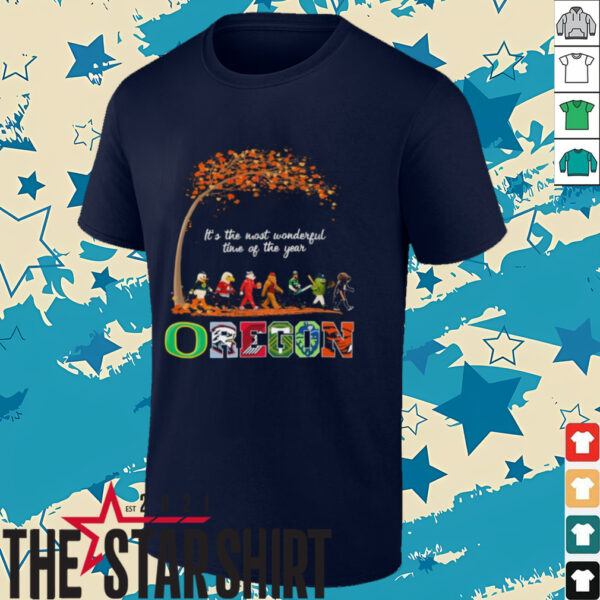 Oregon Sports Teams Mascot Abbey Road It’s The Most Wonderful Time Of The Year Shirt