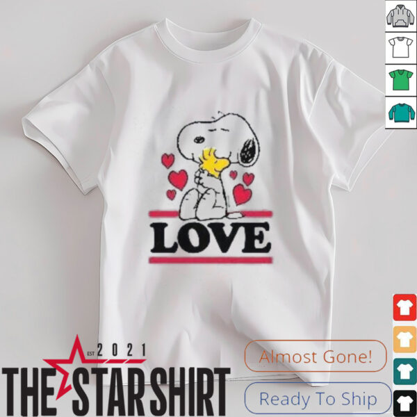 Peanuts Love Snoopy Woodstock Graphic T Shirt