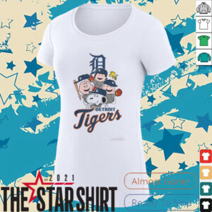 Peanuts Mlb Detroit Tigers Snoopy And Friends 2023 Tee
