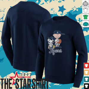 Peanuts Movie Characters Detroit Tigers Baseball Shirt