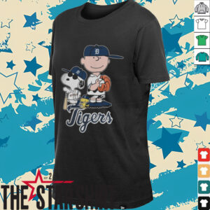 Peanuts Movie Characters Detroit Tigers Baseball Shirt