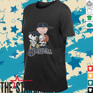Peanuts Movie Characters Milwaukee Brewers Baseball Shirt