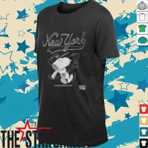 Peanuts Ripple Junction New York Baseball T Shirt Navy