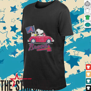 Peanuts Snoopy And Woodstock Atlanta Braves On Car 2023 Shirt
