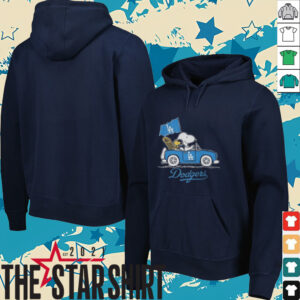 Peanuts Snoopy Los Angeles Dodgers On Car Shirt