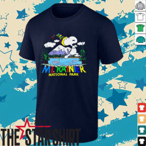 Peanuts Snoopy Mt. Rainier National Park cartoon shirt