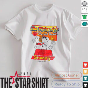 Peanuts Snoopy The Flying Ace Boyfriend Fit Girls T Shirt