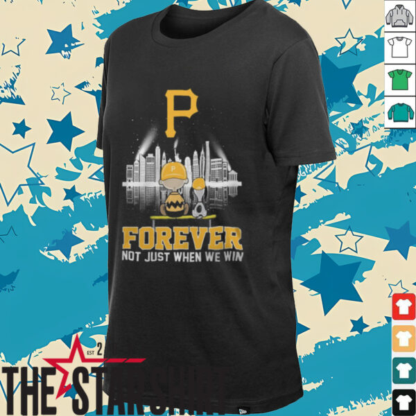 Pirates Shop Snoopy Pittsburgh Pirates Baseball Team Skyline Forever T Shirt