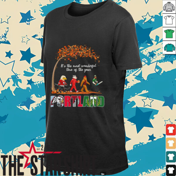 Portland Sports Teams Mascot Abbey Road It’s The Most Wonderful Time Of The Year Shirt