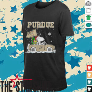 Purdue Boilermakers Snoopy And Woodstock Driving Car Cute Snoopy Tee...