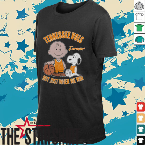 Charlie Brown And Snoopy Tennessee Vols Forever Not Just When We Win Shirt
