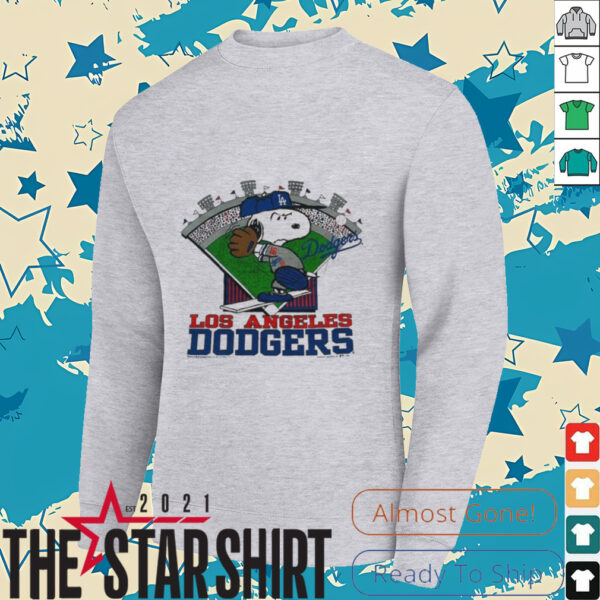 Rare 1995 MLB LA Dodgers Peanuts Funny basic style T shirt