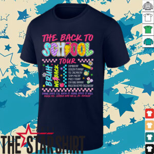 Retro Lightning Bolt ABCD Back To School Tour Teacher Funny Shirt