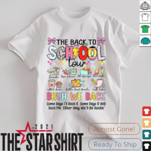 Retro Lightning Bolt ABCD Back To School Tour Teacher Funny T Shirt