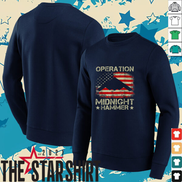 Retro Operation Midnight Hammer with American Flag T Shirt