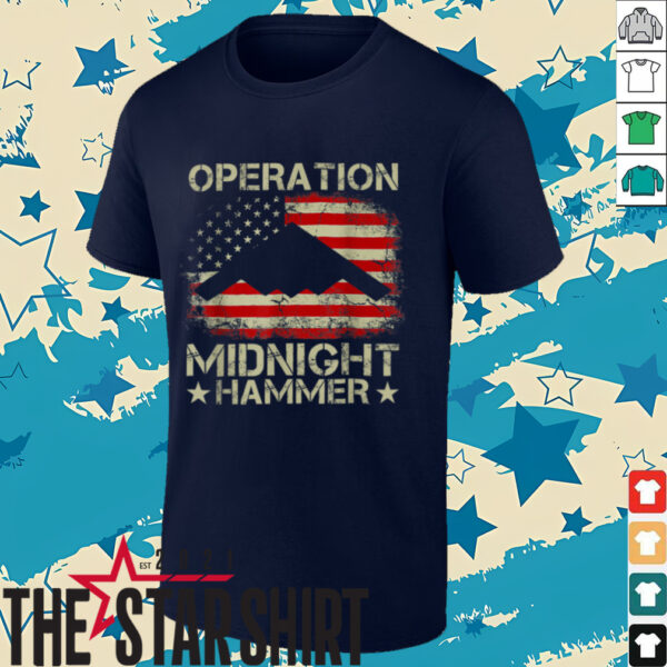 Retro Operation Midnight Hammer with American Flag T Shirt