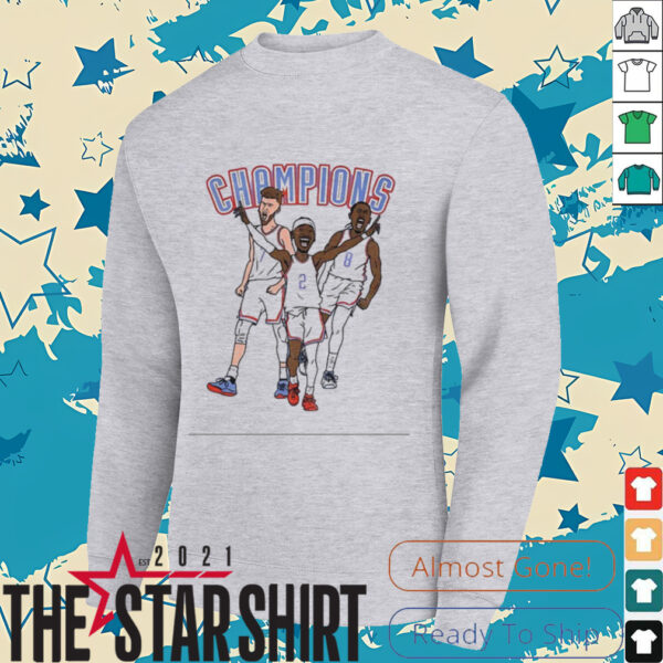 SGA Chet Holmgren Oklahoma and Jalen Williams City Thunder NBA Basketball Champions cartoon shirt