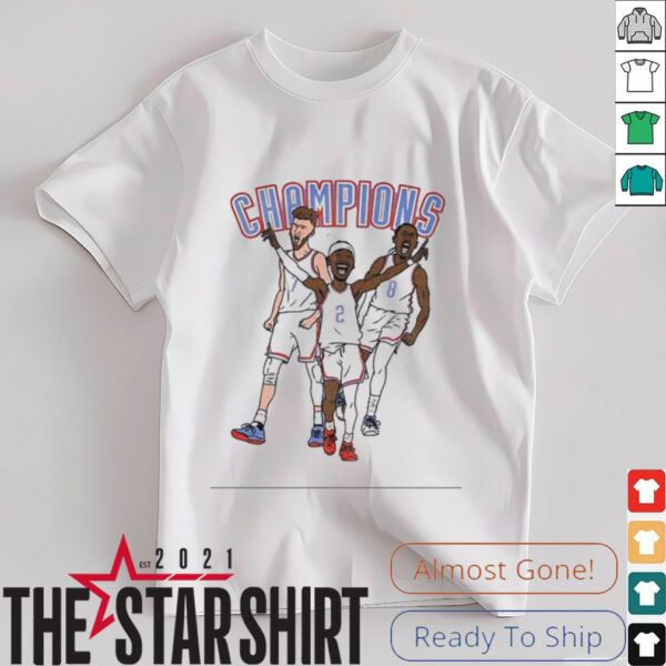 SGA Chet Holmgren Oklahoma and Jalen Williams City Thunder NBA Basketball Champions cartoon shirt