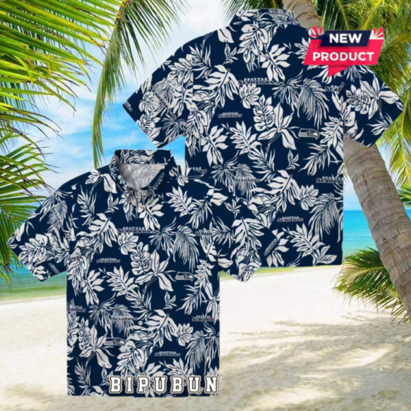 Seattle Seahawks Tropical Leaf Hawaiian Shirt