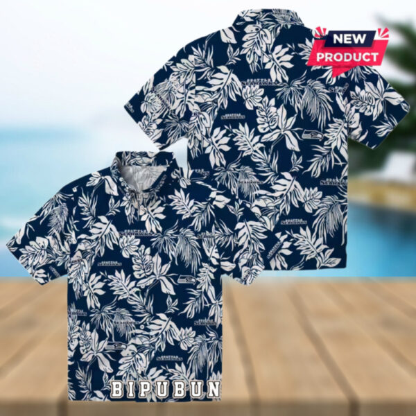 Seattle Seahawks Tropical Leaf Hawaiian Shirt